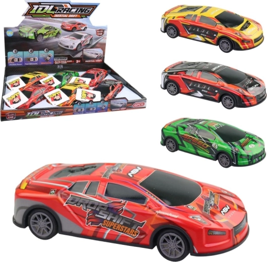 Macchinine sportive in metallo 17,5 cm – set da 6 pz in display box