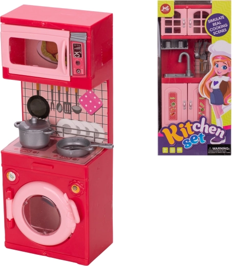Cucinina per bambole 20 cm – set con lavello o lavatrice