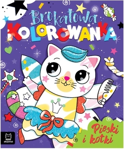 Album da colorare con glitter Cagnolini e gattini