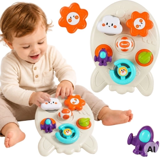 Woopie baby pannello educativo attività razzo 7in1 - 1 pezzo