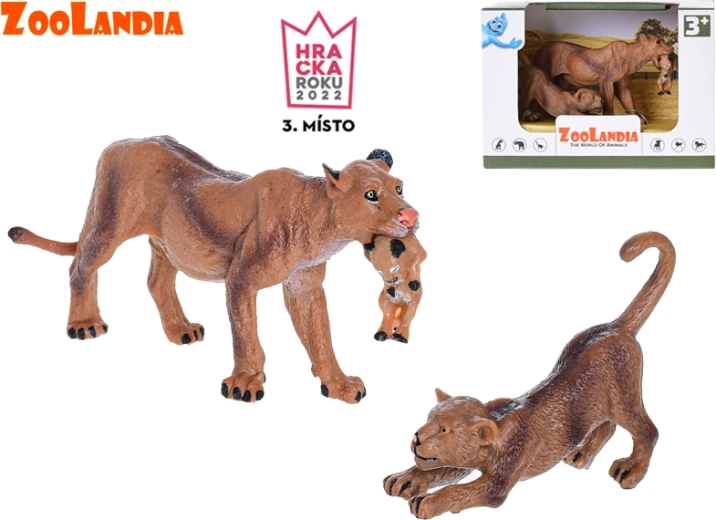 Zoolandia leonessa con cuccioli – figurine di plastica per lo ZOO