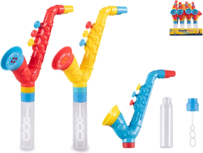 Bolle di sapone con sax fischietto 27 cm