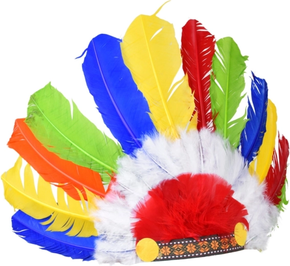 Fascia per bambini colorata con piume (piuma) - 1 pezzo