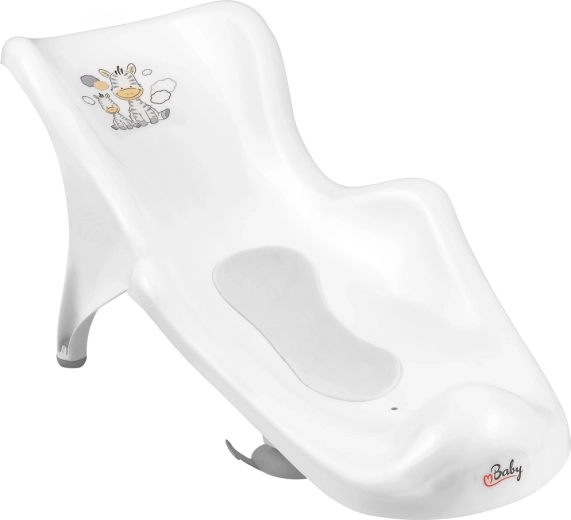 Maltex sdraietta da bagno per bambini con base antiscivolo Zebra, bianca