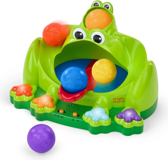Ranocchio interattivo con palline saltellanti BRIGHT STARTS Poppin' Ball Frog, 6m+