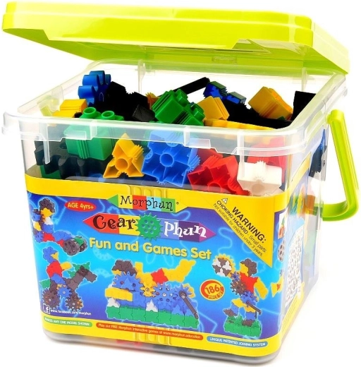 Morphun GearPhun – set di costruzione per gioco e divertimento, 186 pezzi