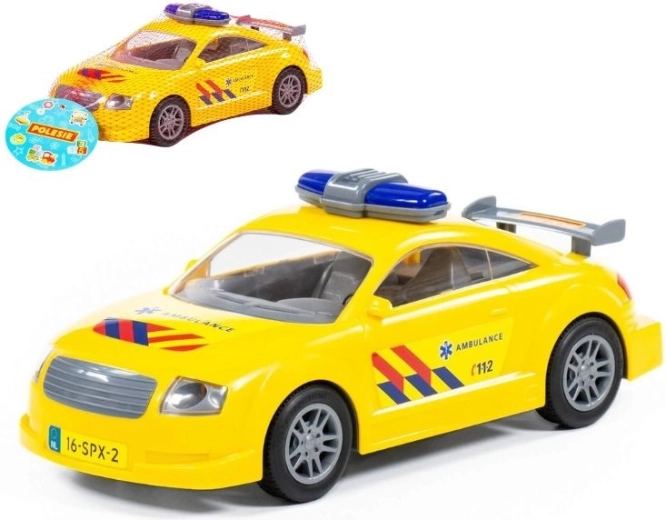 Ambulanza dei pompieri in plastica a retrocarica