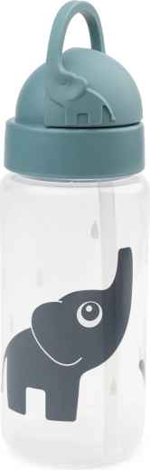 Done by Deer bottiglia con cannuccia Elphee blu 350 ml