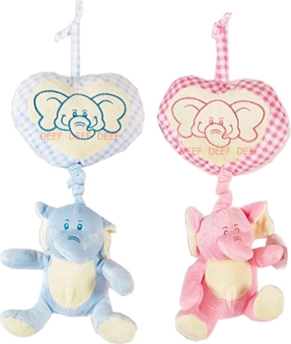 Elefante di peluche con cuoricino