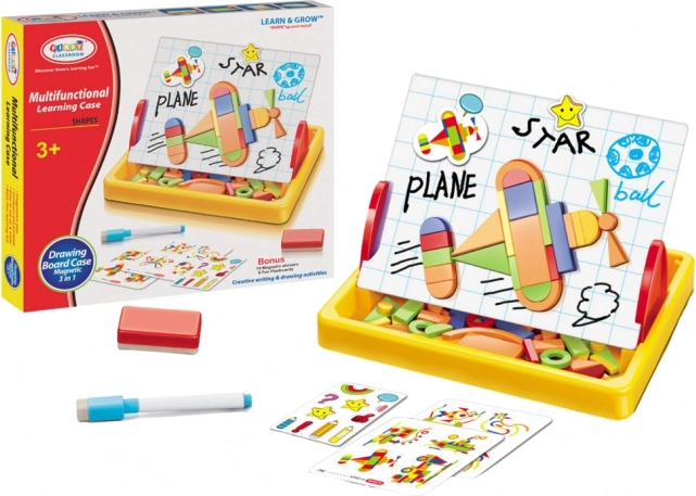 Lavagna magnetica per disegnare con forme geometriche e magneti