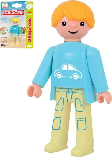 Efko Igráček Ragazzino della serie Famiglia – action figure articolata su cartoncino - 1 pezzo