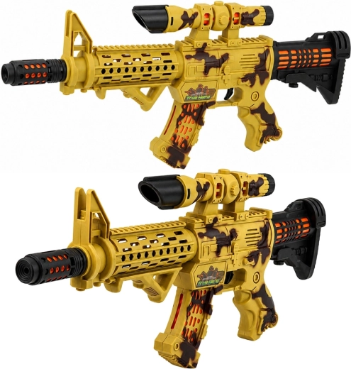 Fucile militare giocattolo camouflage con binocolo, luci e suoni 54 cm - 1 pezzo