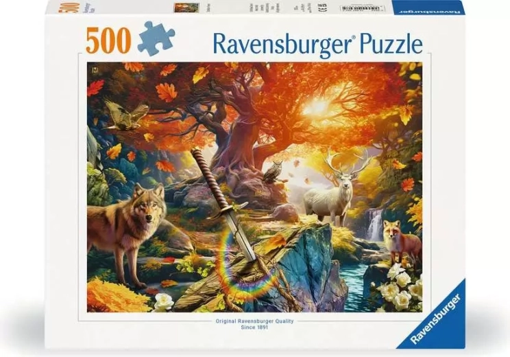 Puzzle Ravensburger Spada Excalibur nel bosco 500 pezzi