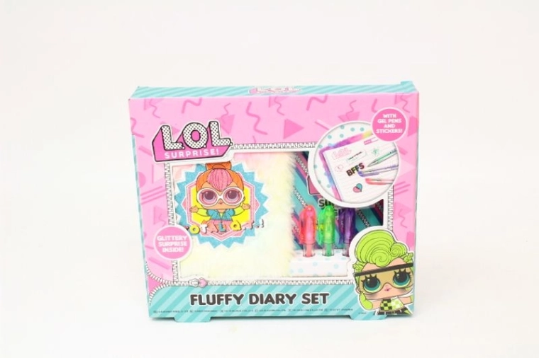 Mini diario in peluche L.O.L. Surprise con set di penne