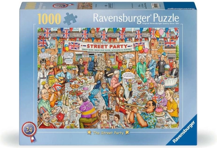 Puzzle Ravensburger Best of British: Festa di strada da 1000 pezzi