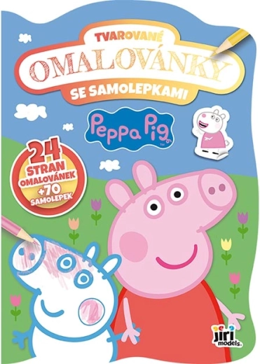 Album da colorare sagomato Peppa Pig con adesivi
