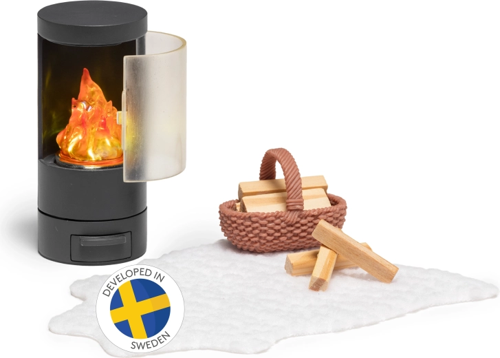 Lundby set con camino per casa delle bambole