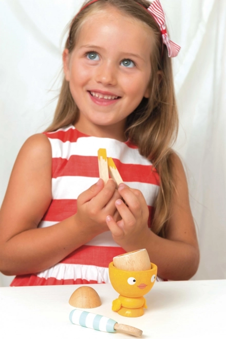 Le Toy Van set per la colazione uovo allegro in legno