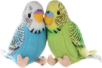 cocorita di peluche con suono 12 cm