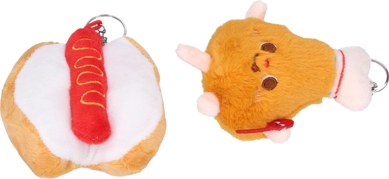 Portachiavi a forma di coscetta di pollo o hot dog - 1 pezzo