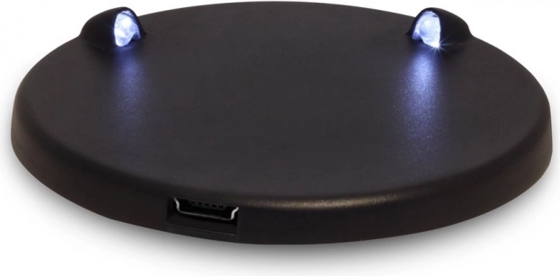 Base LED luminosa Metal Earth luce blu