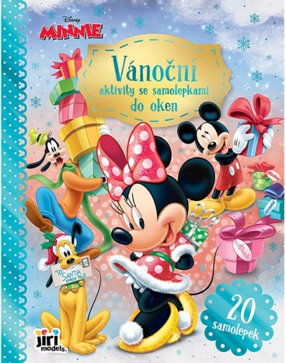 Attività natalizie con adesivi per finestre Minnie
