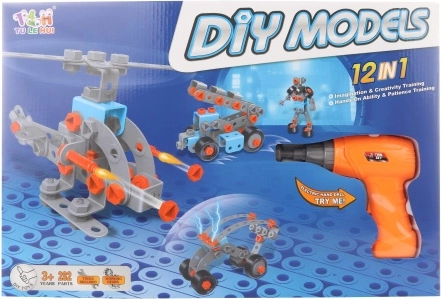 Set di costruzione avvitabile con trapano – 282 pezzi