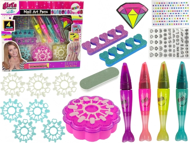 Set per bambini per la pittura e decorazione delle unghie