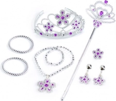 Set rosa di accessori da principessa per bambini