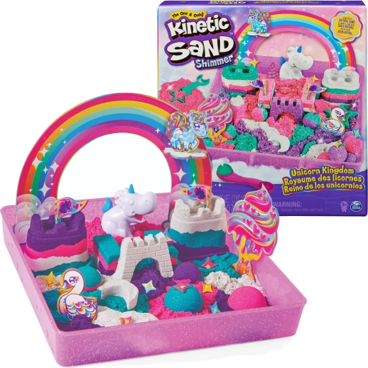 Sabbia cinetica Unicorn Kingdom 907 g con glitter e accessori
