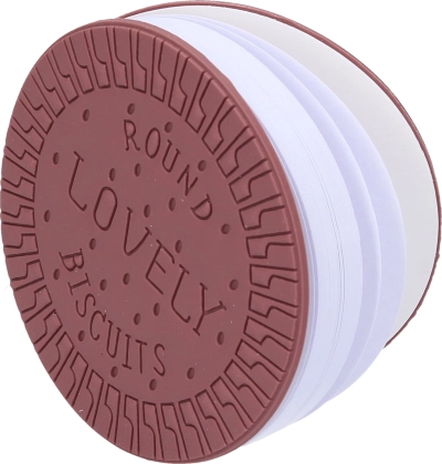 Blocco note a forma di biscotto