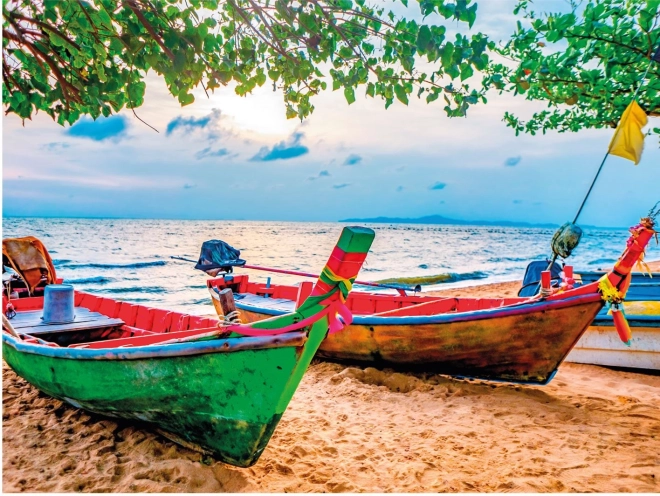 Puzzle barche colorate sulla spiaggia 2000 pezzi