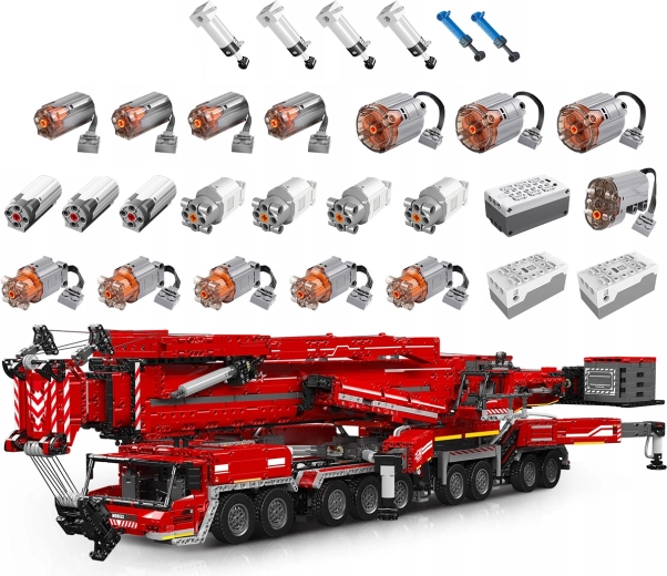 Set da costruzione Mould King gru rossa da 8506 pezzi