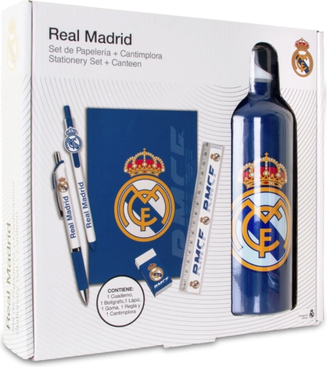 Set regalo REAL MADRID – bottiglia 650 ml, taccuino e penna