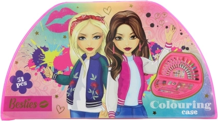 Set creativo di disegno in valigetta con motivo per ragazze