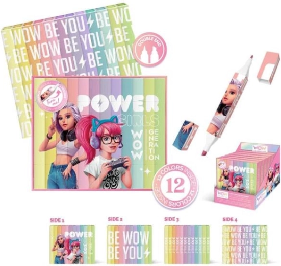 Pennarelli doppi 12 colori WOW Generation