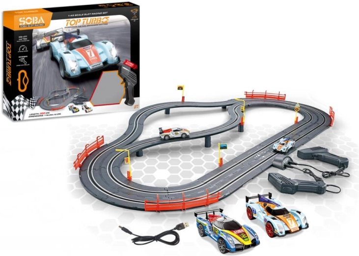 Pista da corsa con 2 auto 300 cm