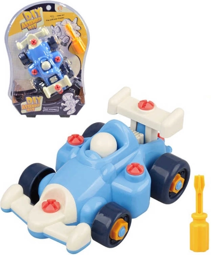 Auto sportiva colorata da avvitare 16 cm con attrezzi - 1 set