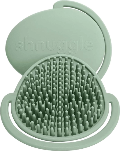 Spazzola in silicone per bambini Shnuggle per il cuoio capelluto eucalyptus