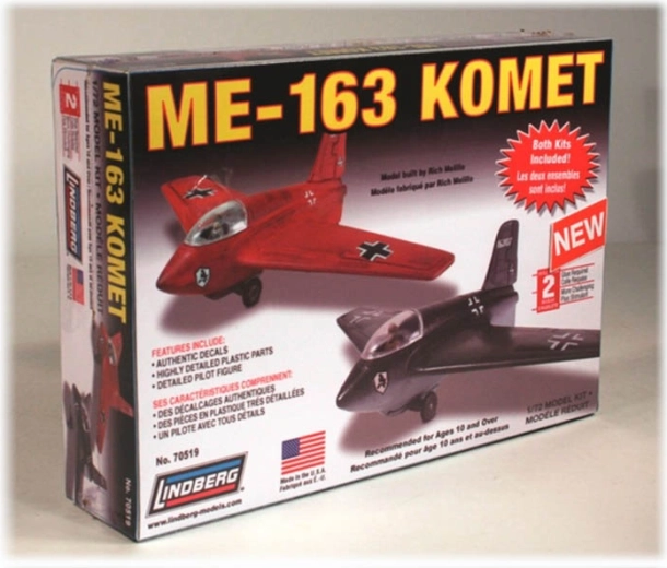 Lindberg Messerschmitt Me-163 Komet – modello di aereo in plastica 1:72