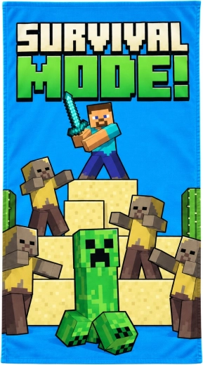 Asciugamano da bagno in cotone Minecraft Survival Mode 70 × 140 cm