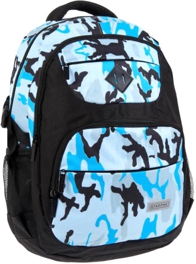 Zaino scolastico mimetico blu