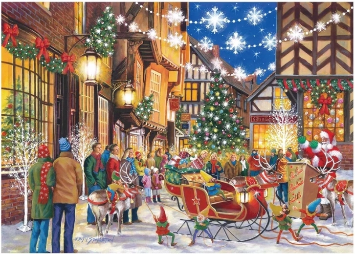 House of Puzzles Babbo Natale accende le luci – puzzle da 1000 pezzi