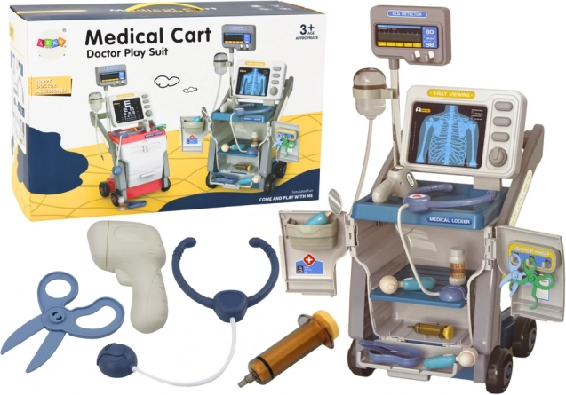 Set medico per bambini con stetoscopio e luci – blu