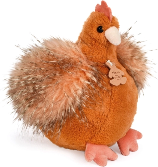 Gallina di peluche rossiccia 20 cm