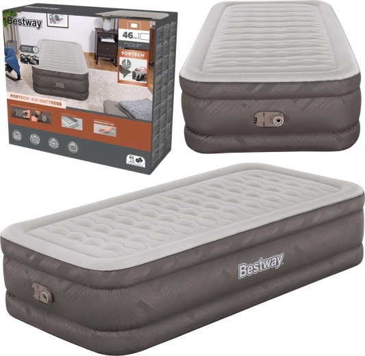 Materasso gonfiabile singolo Bestway Fortech con pompa elettrica integrata 191 × 97 × 46 cm