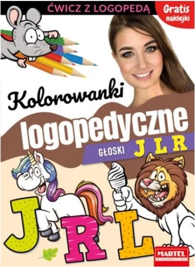 Libro da colorare di logopedia: suoni J, L, R