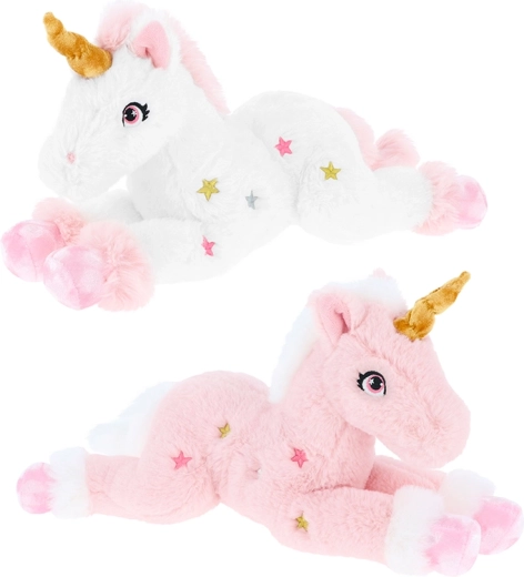 Unicorno di peluche rosa 35 cm