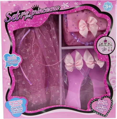 Set da principessa rosa – gonnellina, scarpette e borsetta