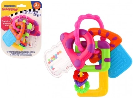 Sonaglio e massaggiagengive chiavi per neonati 3m+
